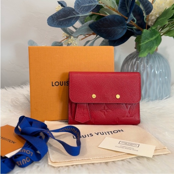 Louis Vuitton Cerise Monogram Empreinte Leather Pont Neuf Wallet - Picture 1 of 10